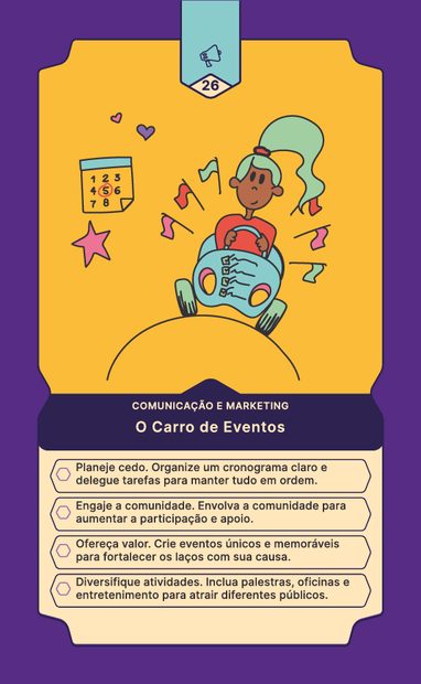 Verso ilustrado de uma carta do Baralho do Terceiro Setor.
