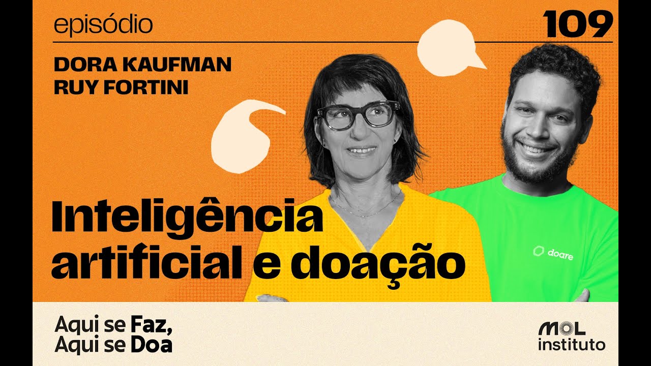 Capa do episódio do Instituto MOL sobre inteligência artificial e cultura de doação